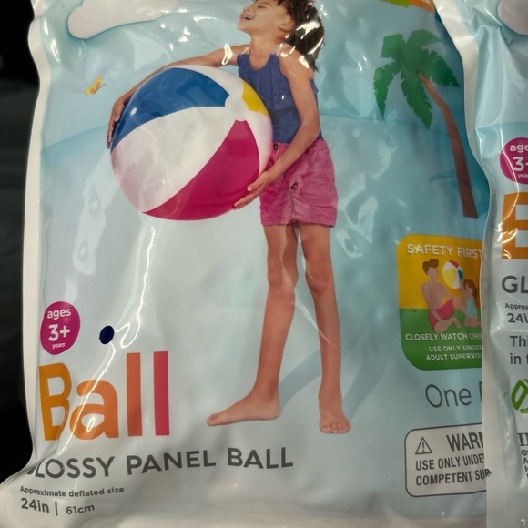 Intex Glossy Panel Beach Ball SET OF 2 NEW - Picture 3 of 4